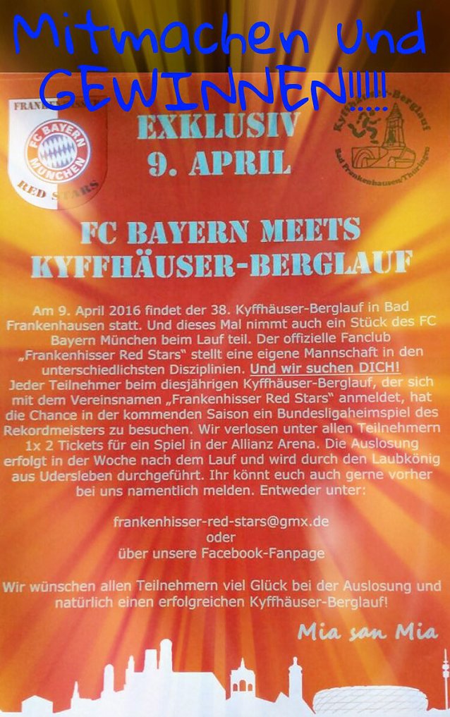 Bild: Aktion des Fanclubs zum Kyffh&auml;user Berglauf