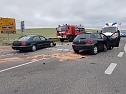 Verkehrsunfall an der Thalebraer Kreuzung (Foto: Freiwillige Feuerwehr Sondershausen-Bebra )