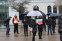 Proteste der Frisörinnung vor dem Nordhäuser Bahnhof (Foto: oas) Proteste der Frisörinnung vor dem Nordhäuser Bahnhof (Foto: oas)