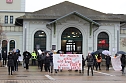 Proteste der Frisörinnung vor dem Nordhäuser Bahnhof (Foto: oas) Proteste der Frisörinnung vor dem Nordhäuser Bahnhof (Foto: oas)