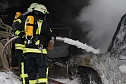 Autobrand in Niederspier (Foto: Silvio Dietzel)