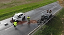 Schwerer Unfall mit Frontalzusammensto&szlig; zwischen Gundersleben und Ebeleben (Foto: S. Dietzel)