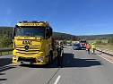 Personen und Sachschaden bei Unfall auf der B4 Ortsumgehung Sondershausen in Richtung Nordhausen (Foto: S. Dietzel) Personen und Sachschaden bei Unfall auf der B4 Ortsumgehung Sondershausen in Richtung Nordhausen (Foto: S. Dietzel)