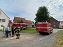 Unangek&uuml;ndigte Feuerwehr&uuml;bung im Kindergarten "Dorfspatzen" in Hohenebra (Foto: Janine Skara)