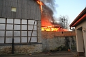 Scheunenbrand heute Morgen in Himmelsberg (Foto: S.Dietzel)