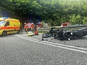 Bikerunfall auf der B85 (Foto: Feuerwehr Kelbra)