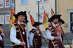 Hausm&auml;nner verk&uuml;nden Er&ouml;ffnung Bauernmarkt (Foto: Karl-Heinz Herrmann)