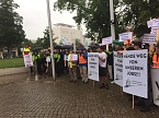 Demonstration vor der Th&uuml;ringer Staatskanzlei (Foto: Peter Morich)