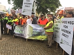 Demonstration vor der Th&uuml;ringer Staatskanzlei (Foto: Peter Morich)