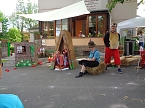 Auf dem Bauernhof war zum 25. Stra&szlig;enfest etwas los (Foto: Kindervilla)