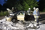Fahrzeugbrand in Sondershausen (Foto: Silvio Dietzel)