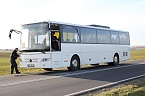 Schulbus mit Laster kollidiert (Foto: Silvio Dietzel)