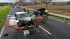 Schwerer Unfall mit Frontalzusammensto&szlig; zwischen Gundersleben und Ebeleben (Foto: S. Dietzel)