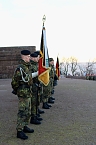 Verleihung des Fahnenbandes vor dem Kyffh&auml;user Denkmal (Foto: Eva Maria Wiegand)