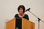 Schulleiterin Carmen Lederer bei der Feierstunde zum erfolgreich abgeschlossen Abi Plus des Beruflichen Gymnasium Sondershausen in Carl-Schr&ouml;der-Saal (Foto: Eva Maria Wiegand)