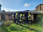 Schuppenbrand in Heldrungen (Foto:  Feuerwehr Heldrungen/Silvio Dietzel)