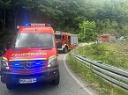 Bikerunfall auf der B85 (Foto: Feuerwehr Kelbra)