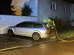 PKW-Brand in Heldrungen (Foto: Feuerwehr Heldrungen/Silvio Dietzel)
