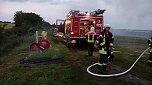 Laube geht in Flammen auf und mehr (Foto: FFW Wasserthaleben)