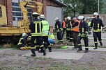 Am Gel&auml;nde des Eisenbahnvereines in der Erfurter Stra&szlig;e / Am Petersenschacht fand am sp&auml;ten Nachmittag eine Rettungsgro&szlig;&uuml;bung statt (<b>Update</b>)...  Die diesj&auml;hrigen Gro&szlig;&uuml;bung fand in der N&auml;he des Hauptbahnhofs in Sondershausen statt. Alle drei Jahr steht so eine Gro&szlig;&uuml;bung auf dem Plan. Waren es beim beim letzten Mal 30 Verletzte in einem Eisenbahnwaggon, waren dieses dieses Mal "nur" acht verl (Foto: Karl-Heinz Herrmann)