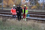 Zugunglück war nur eine Übung (Foto: Karl-Heinz Herrmann) Zugunglück war nur eine Übung (Foto: Karl-Heinz Herrmann)