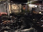 Gartenlaubenbrand in Ro&szlig;leben (Foto: FFW Ro&szlig;leben, Voigt, Fellendorf    )