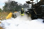 Hoher Sachschaden nach Brand an Großhäcksler (Foto: Silvio Dietzel) Hoher Sachschaden nach Brand an Großhäcksler (Foto: Silvio Dietzel)