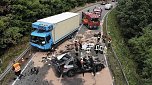 Unfall auf der Bundesstra&szlig;e 249 nahe Sondershausen (Foto: S. Dietzel)
