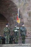Verleihung des Fahnenbandes vor dem Kyffh&auml;user Denkmal (Foto: Eva Maria Wiegand)