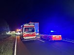 Schwerer Unfall gestern Abend auf der B4 (Foto: S.Dietzel) Schwerer Unfall gestern Abend auf der B4 (Foto: S.Dietzel)