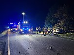 Schwerer Unfall gestern Abend auf der B4 (Foto: S.Dietzel) Schwerer Unfall gestern Abend auf der B4 (Foto: S.Dietzel)
