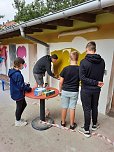 Graffitiprojekt im JuST in Sondershausen (Foto: Kreisjugendring Kyffhäuserkreis) Graffitiprojekt im JuST in Sondershausen (Foto: Kreisjugendring Kyffhäuserkreis)