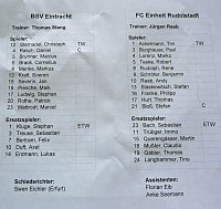 Eintracht gegen Rudolstadt Bild: Eintracht gegen Rudolstadt