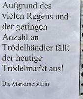 Ausfall Trödelmarkt Bild: Ausfall Trödelmarkt