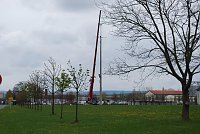 Bild: Mast aufgestellt