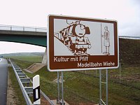 Ausschilderung Modellbahn Wiehe Bild: Ausschilderung Modellbahn Wiehe