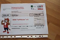 Bild: Scheck f&uuml;r BRSG