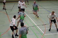 Bild: Handballer beim Derby (Halbzeit)