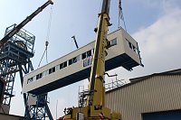 Bild: Neue Seilfahrtsbr&uuml;cke wird montiert