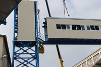 Bild: Neue Seilfahrtsbr&uuml;cke wird montiert