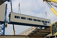 Bild: Neue Seilfahrtsbr&uuml;cke wird montiert
