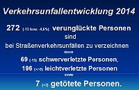 Bild: Verkehrsunfallstatistik f&uuml;r 2014 (1)