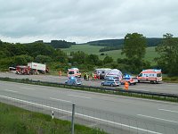 Schwerer Unfall auf der A9 Bild: Schwerer Unfall auf der A9