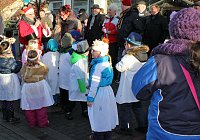 Bild: In Jecha kam der Nikolaus mit der Feuerwehr