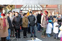 Bild: In Jecha kam der Nikolaus mit der Feuerwehr