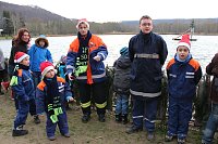 Weihnachtstauchen am Bebraer Teich Bild: Weihnachtstauchen am Bebraer Teich