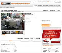 20 Jahre mobile.de: Wenn dieser weiße, sechs Meter lange und zwei Tonnen schwere Lincoln Continental (Baujahr 1979) durch Rom fuhr, machten alle Platz. Wer es Papst Johannes Paul II. gleichtun wollte, musste 2015 eine halbe Million Euro zahlen. (Quelle: mobile.de) Bild: 20 Jahre mobile.de: Wenn dieser weiße, sechs Meter lange und zwei Tonnen schwere Lincoln Continental (Baujahr 1979) durch Rom fuhr, machten alle Platz. Wer es Papst Johannes Paul II. gleichtun wollte, musste 2015 eine halbe Million Euro zahlen. (Quelle: mobile.de)