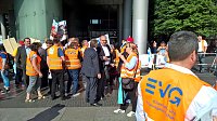 Auch Gewerkschafter aus dem Kyffhäuserkreis dabei Bild: Auch Gewerkschafter aus dem Kyffhäuserkreis dabei