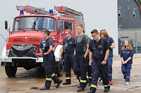 Unwettereinsatz auf Feuerwehrfest in Bebra Bild: Unwettereinsatz auf Feuerwehrfest in Bebra