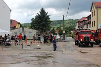 Unwettereinsatz auf Feuerwehrfest in Bebra Bild: Unwettereinsatz auf Feuerwehrfest in Bebra